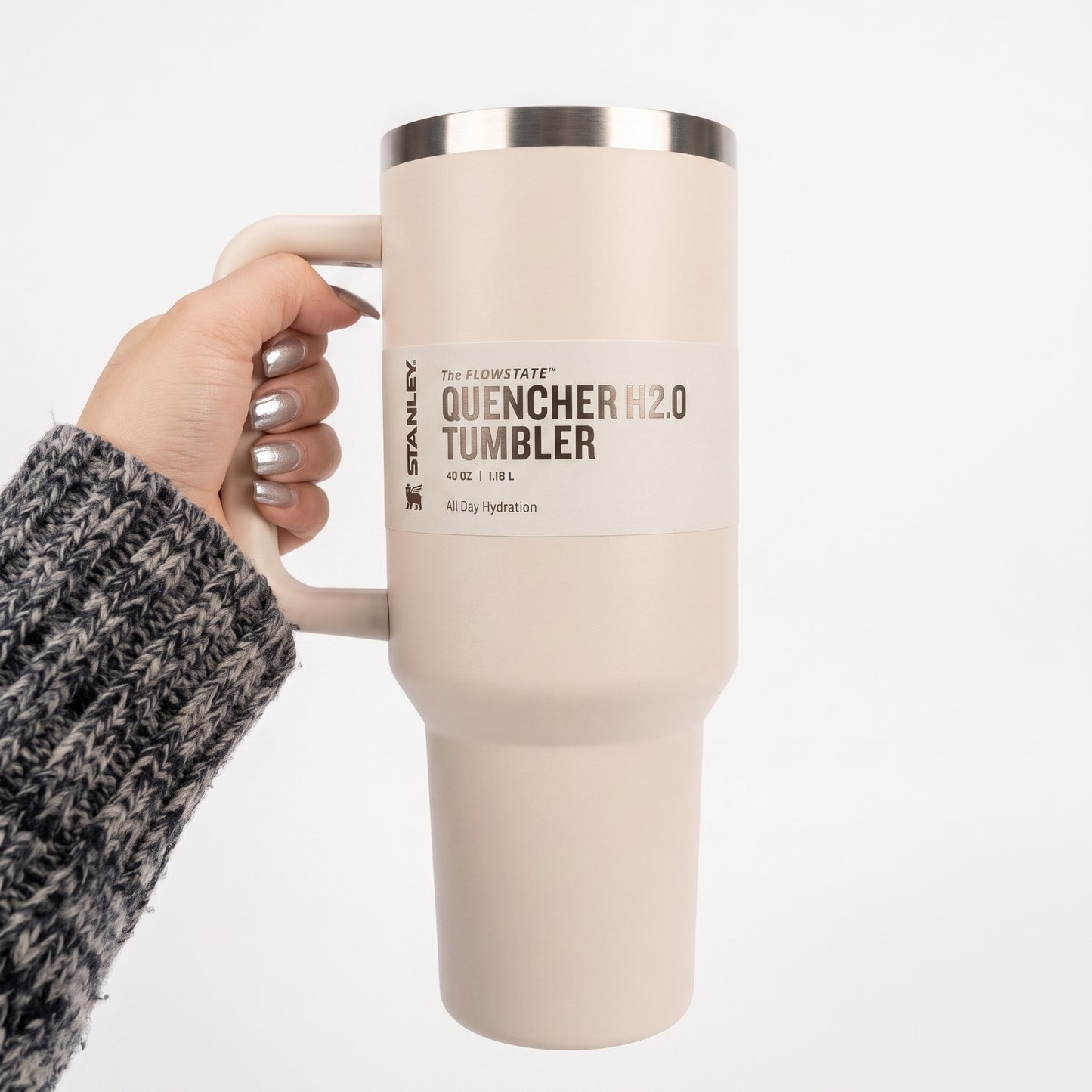 Stanley Stainless Steel Tumbler – 40oz Insulated FlowState™ Quencher with Straw & Comfort-Grip Handle