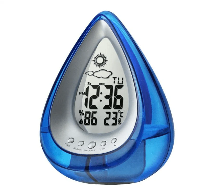 Water Drop Shaped Digital Alarm Clock - Modern