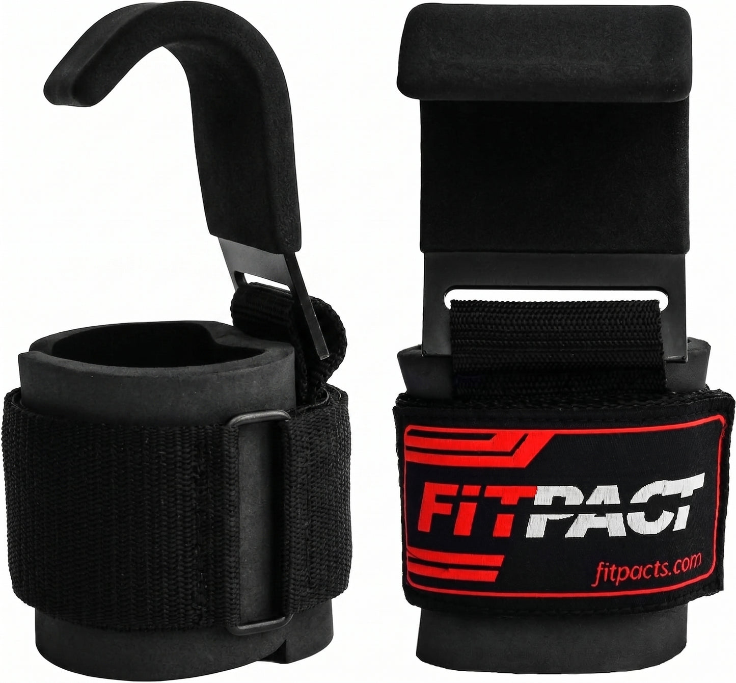 LORDEX Lifting Hook Straps – Heavy-Duty Wrist Support for Weightlifting & Deadlifts | Pack of 2