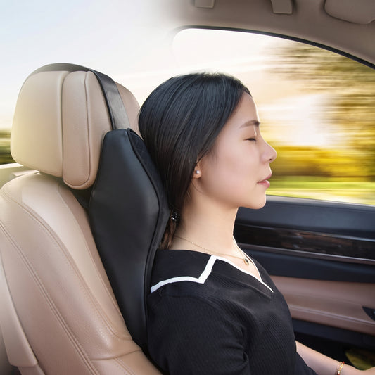 Ergonomic Memory Foam Car Neck Pillow – Breathable Headrest Support for Long Drives