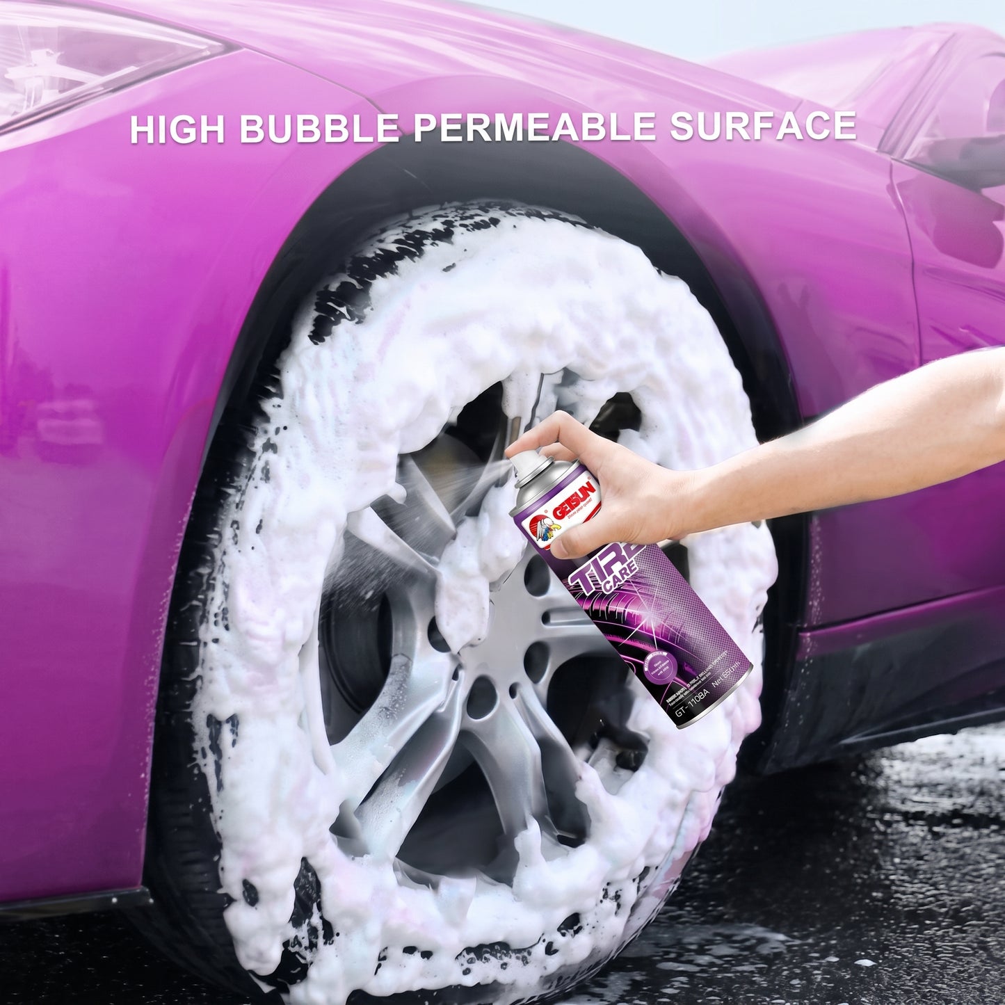Tire Shine & Brightener Spray – Deep Gloss, UV Protection & Long-Lasting Care | 650ml