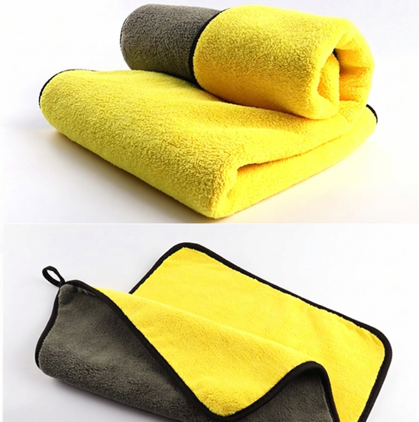 Double-Sided Microfiber Cleaning Cloth – Premium Car Detailing Towel | 60×60cm | Pack of 2