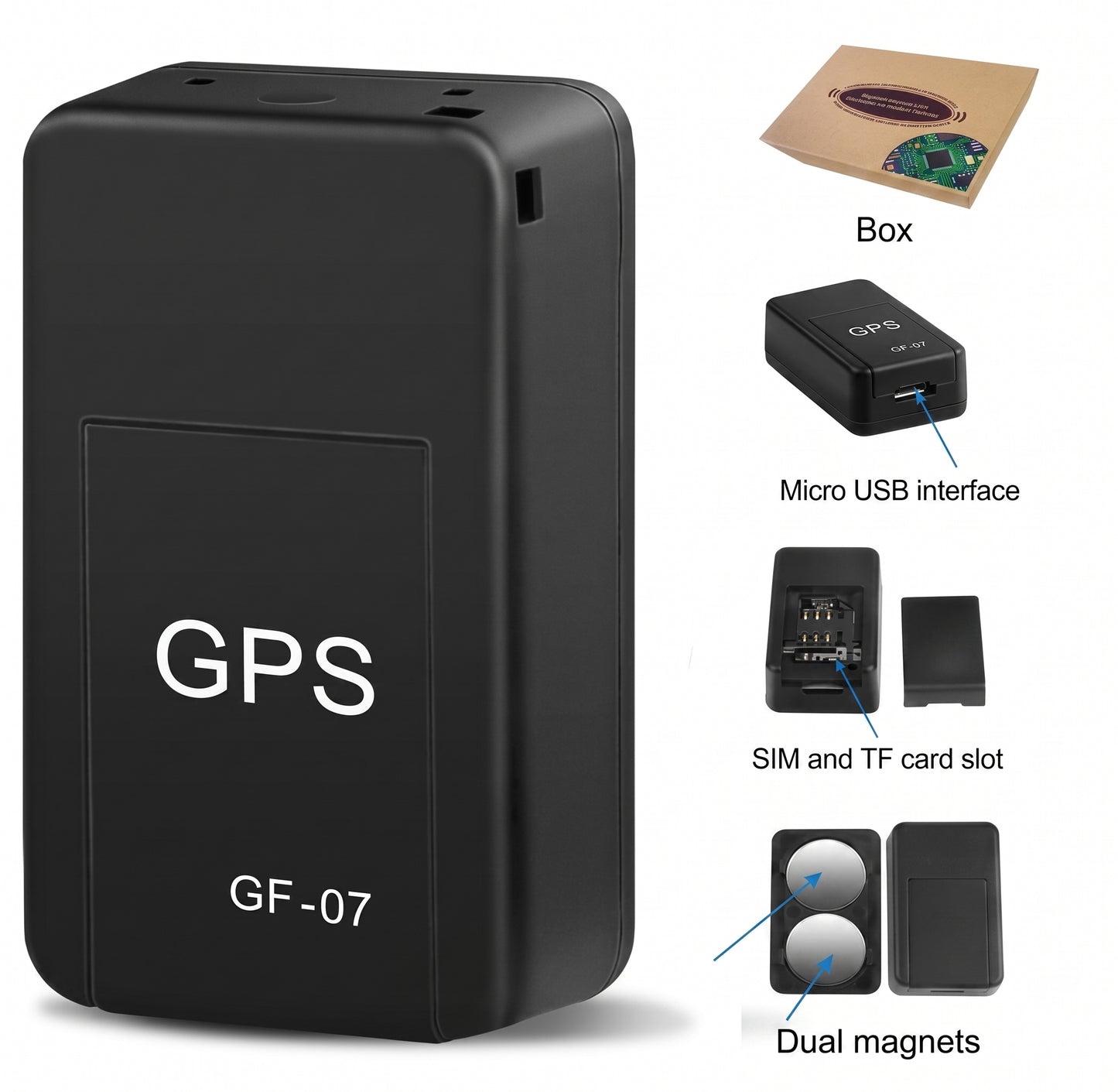 Mini GPS Tracker – Real-Time Tracking with Strong Magnet Mount & Voice Monitor