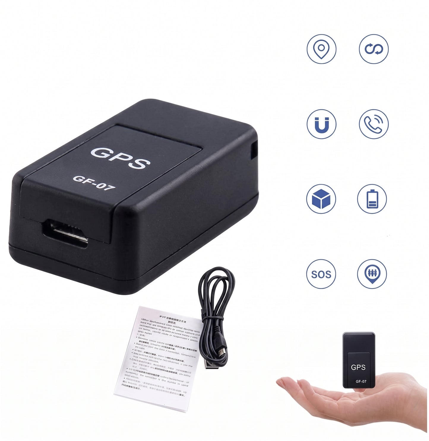 Mini GPS Tracker – Real-Time Tracking with Strong Magnet Mount & Voice Monitor