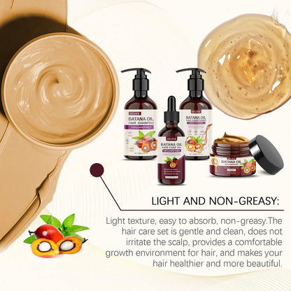 EELHOE 4-in-1 Batana Oil Hair Growth & Repair Set (Shampoo, Conditioner, Mask & Oil)
