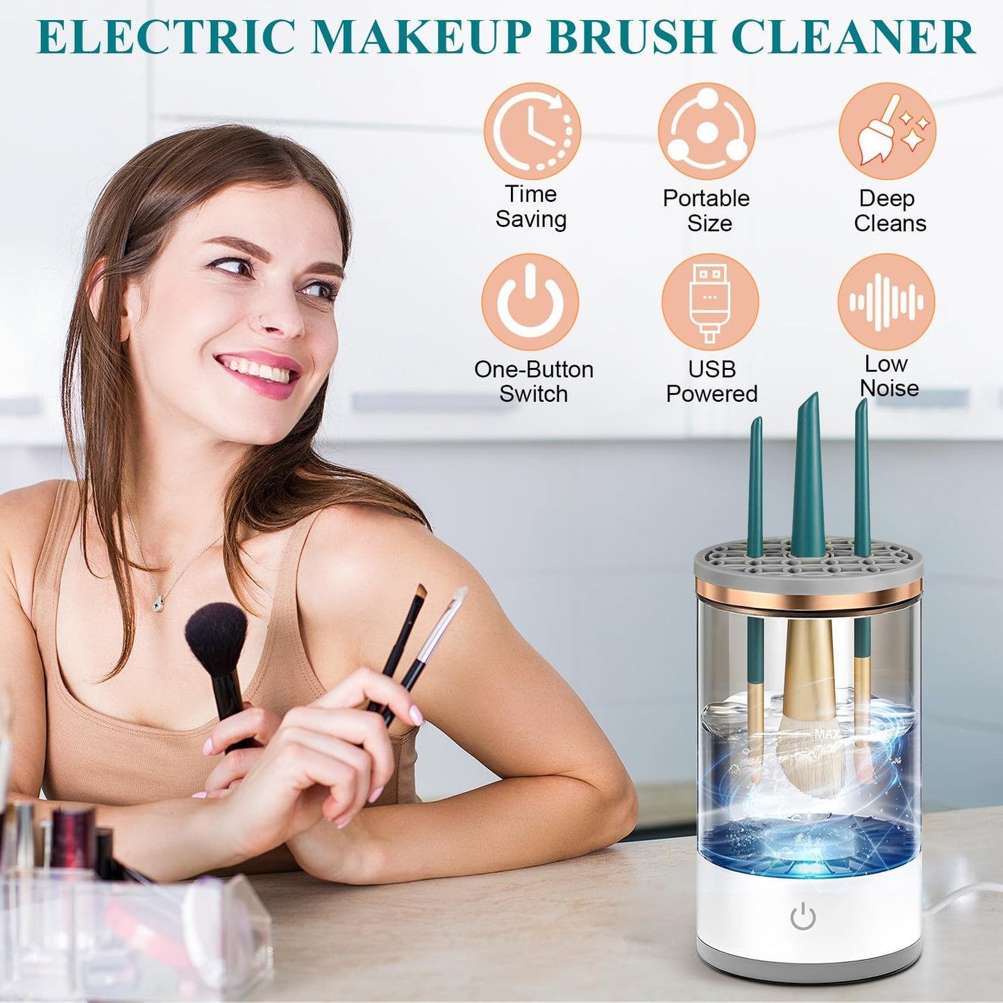 Electric Makeup Brush Care Machine