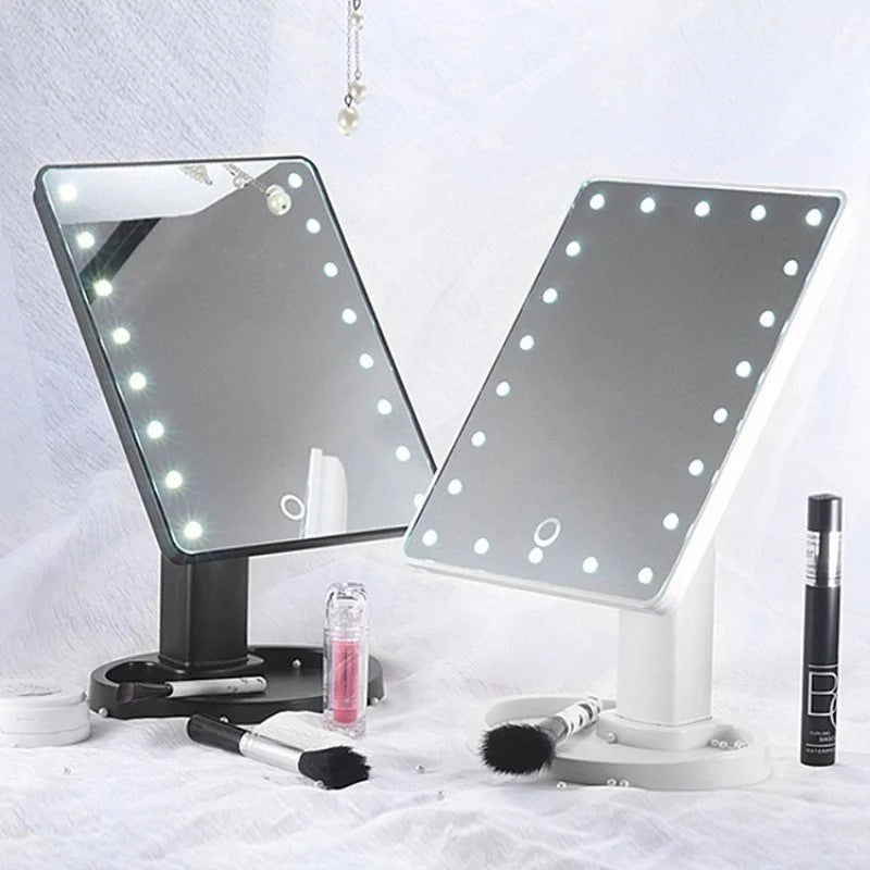 مرآة مكياج LED مع إضاءة