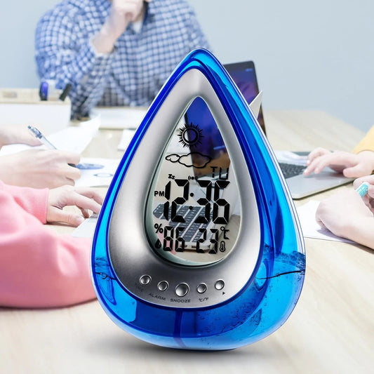 Water Drop Shaped Digital Alarm Clock - Modern