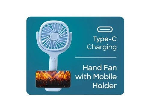 Sanford Rechargeable Hand Fan – Portable Personal Fan – USB Charging