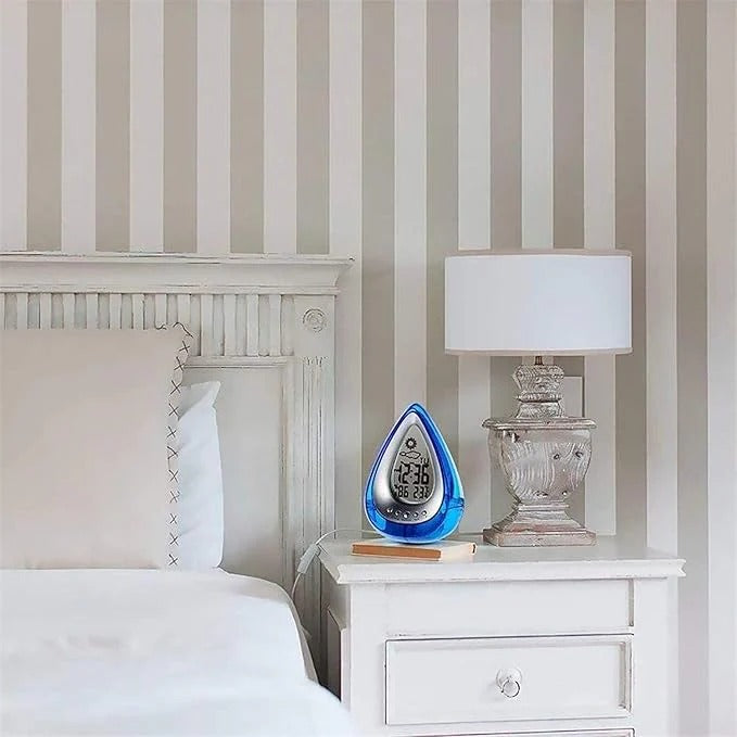 Water Drop Shaped Digital Alarm Clock - Modern