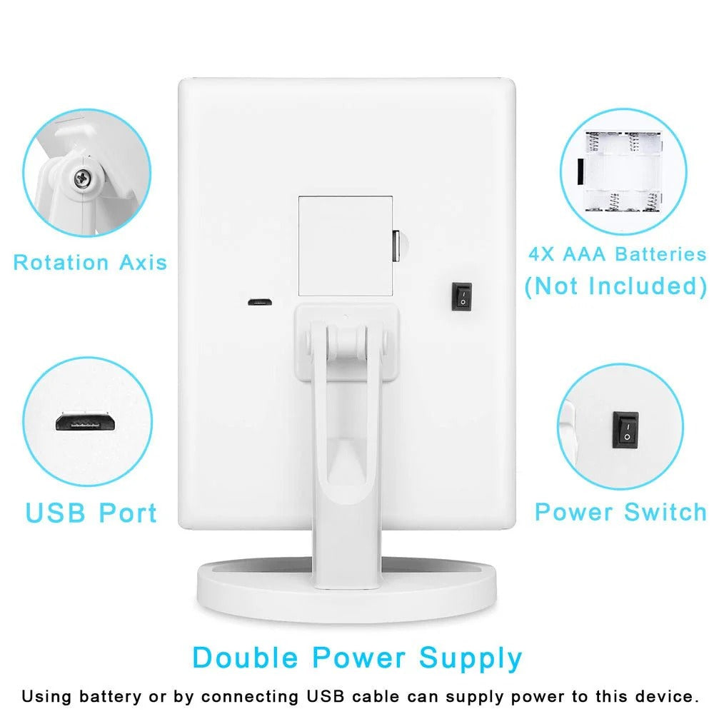 مرآة مكياج LED مع إضاءة