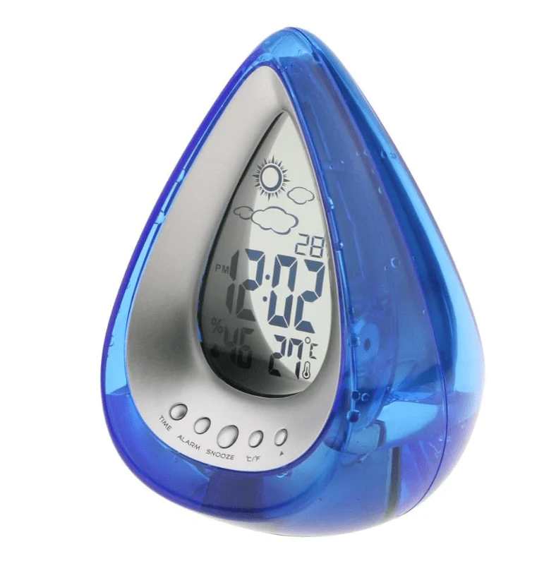 Water Drop Shaped Digital Alarm Clock - Modern