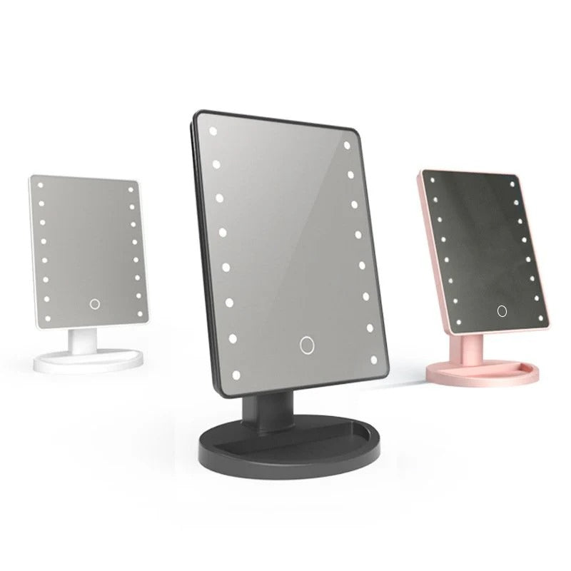 مرآة مكياج LED مع إضاءة
