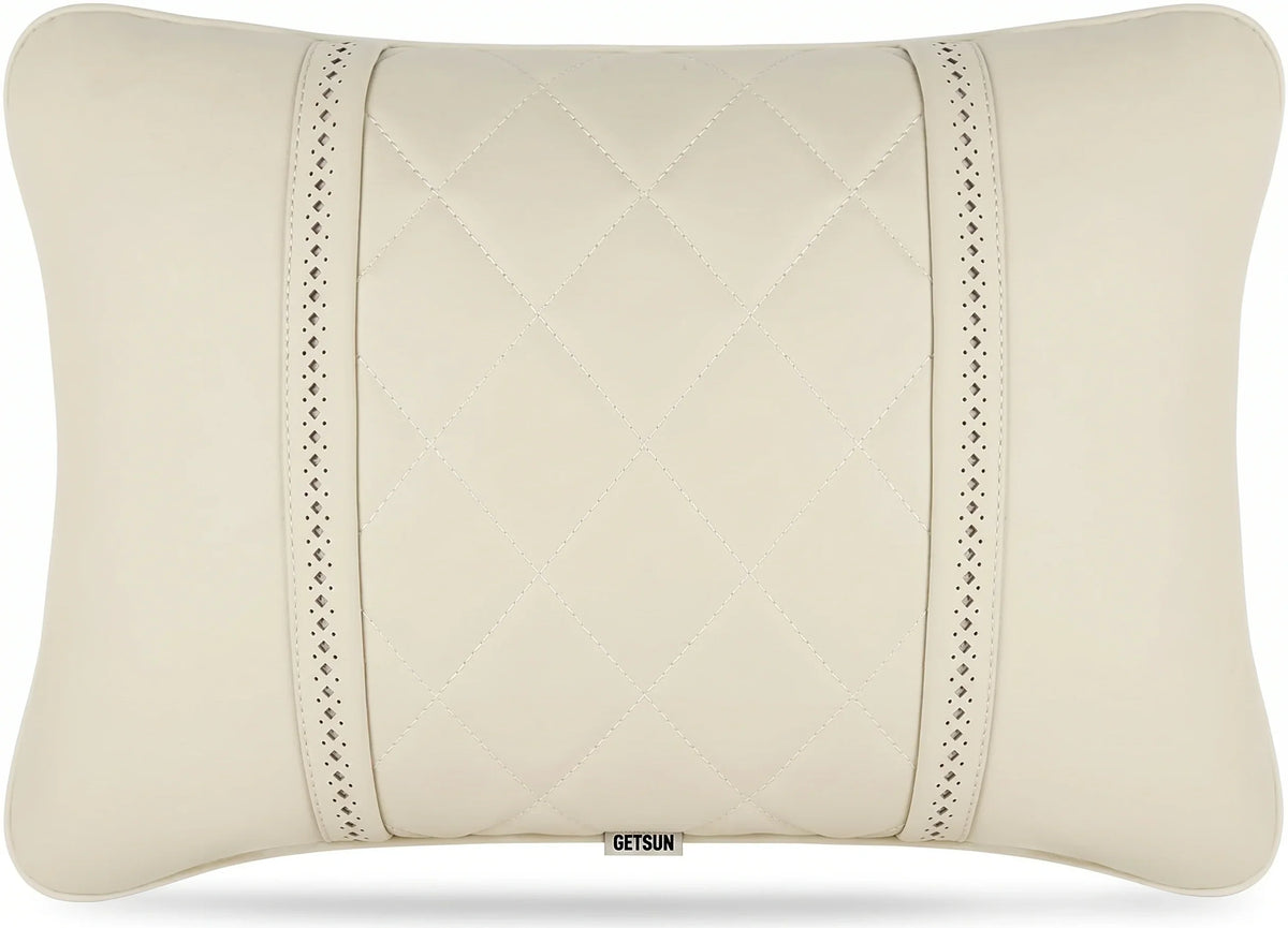 quilted-faux-leather-car-neck-pillow-beige_1 - NIMAH