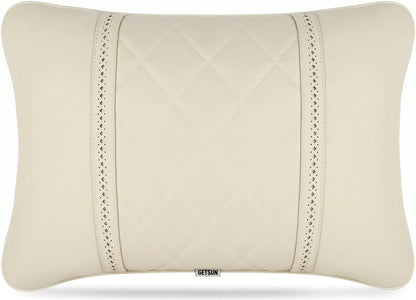 quilted-faux-leather-car-neck-pillow-beige_1 - NIMAH